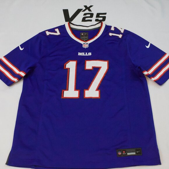 Men's Authentic Nike Buffalo Bills Josh Allen Blue Misprint Jersey Size Large - Picture 1 of 7